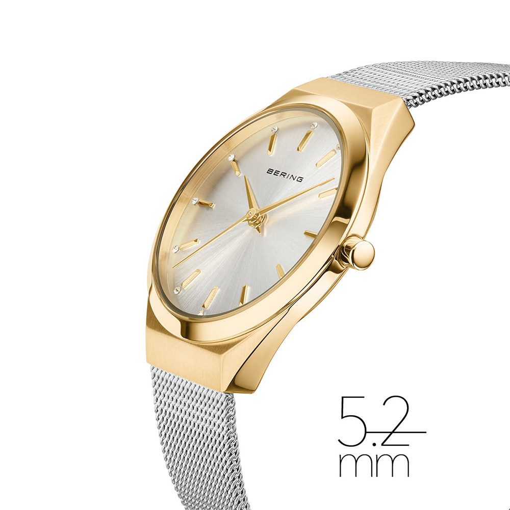 Bering Quarzuhr Bering Ultra Slim gold poliert/gebürstet 18729-010 18729-010, Hochwertiges Produkt mit zeitlosem Design, sorgfältiger Verarbeitung
