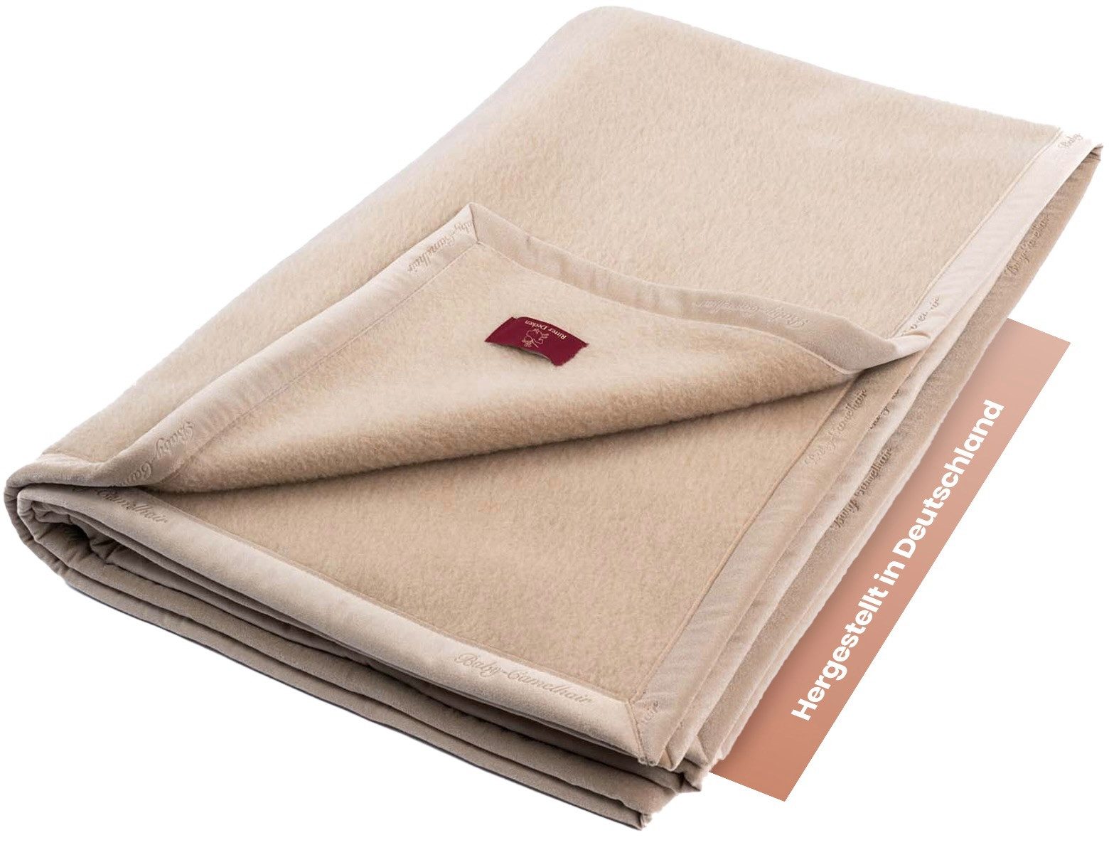 Wohndecke Extrafeine Kamelhaardecke Maharani aus 100% Kamelhaar, Ritter Decken, Wolldecke, 100% Baby-Kamelhaar, naturbelassen, weitere Größen & Farben