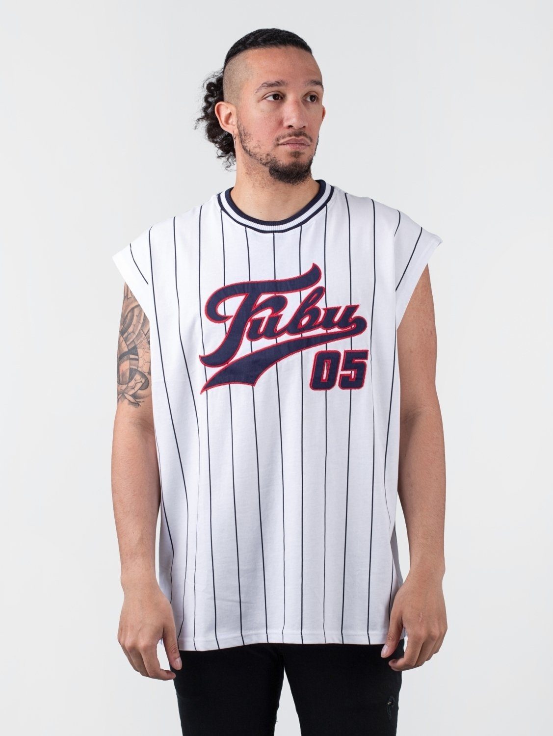 Fubu Tanktop FUBU Varsity Pinstripe Tank Top