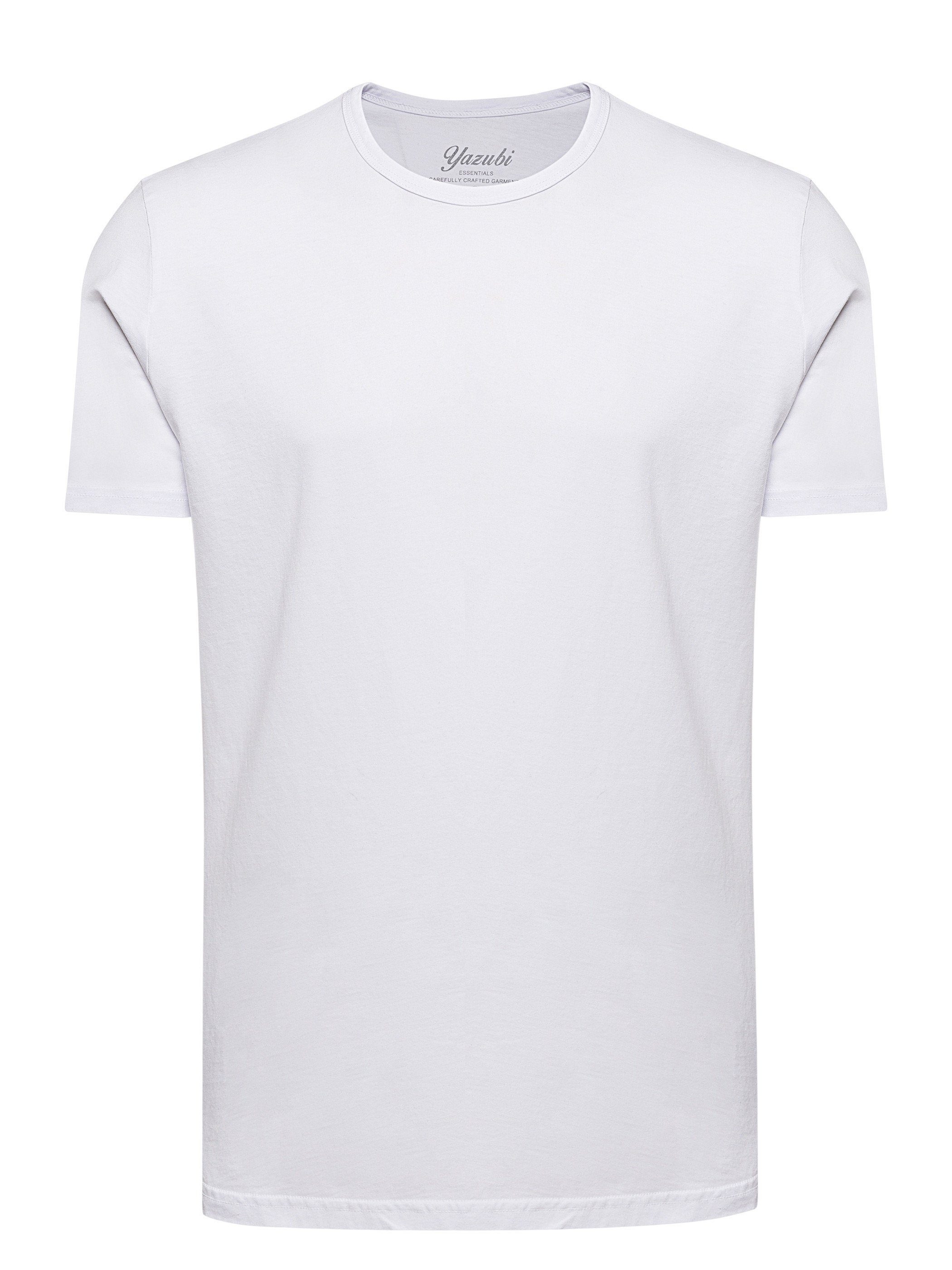Max (bright Weiß (Set, modernes T-Shirt Rundhalsshirt white 3-Pack 3er-Pack) Tee 110601) Long Yazubi Shaped
