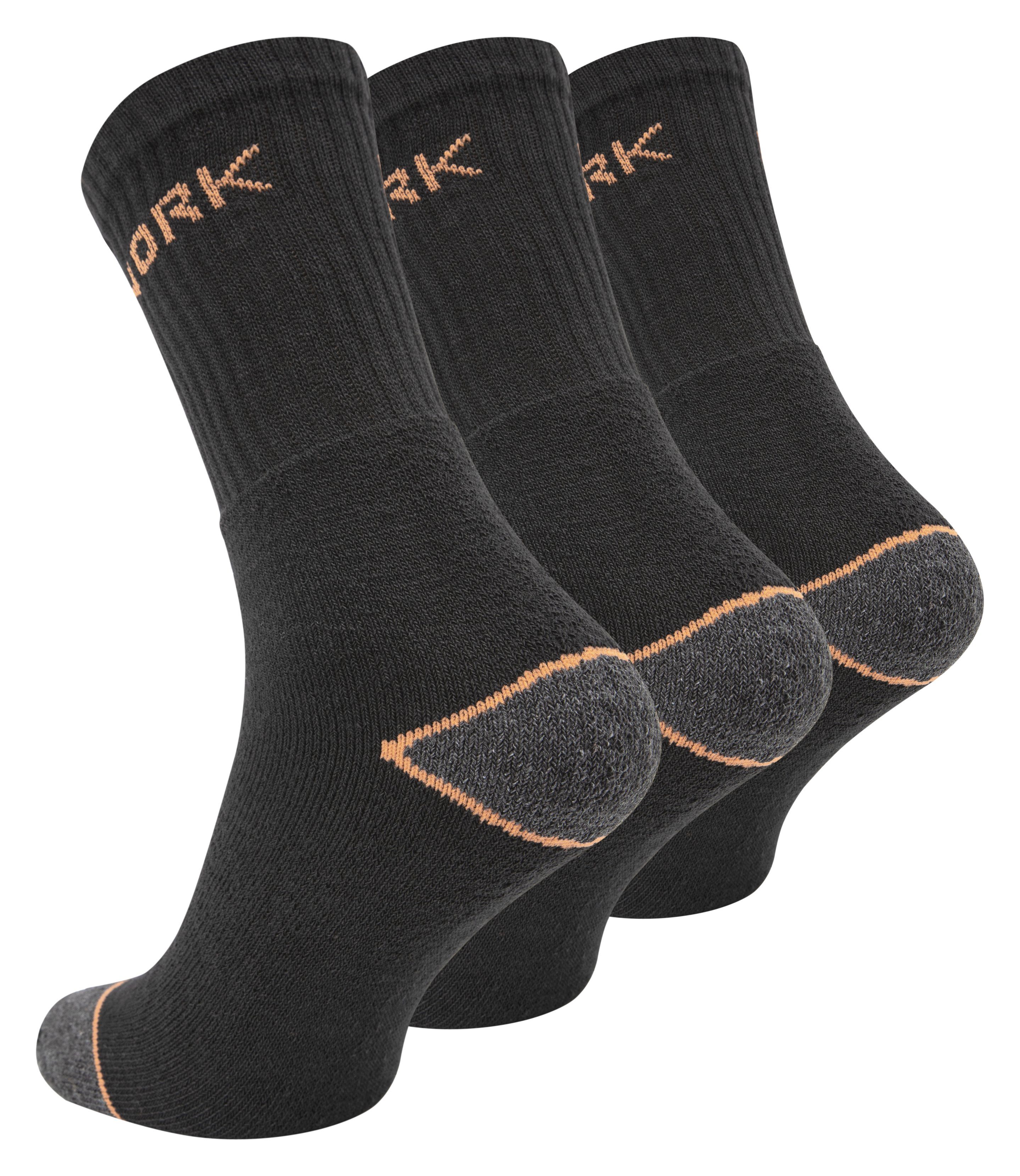 und Paolo und (3-Paar, Renzo Atmungsaktive - Work Businesssocken Herren Ferse) geeignet Socks - Work für Berufssocken geeignet verstärkter Arbeits- Berufssocken für Work Trekkingschuhe Socken, Socken, Arbeits- mit Trekkingschuhe Robuste