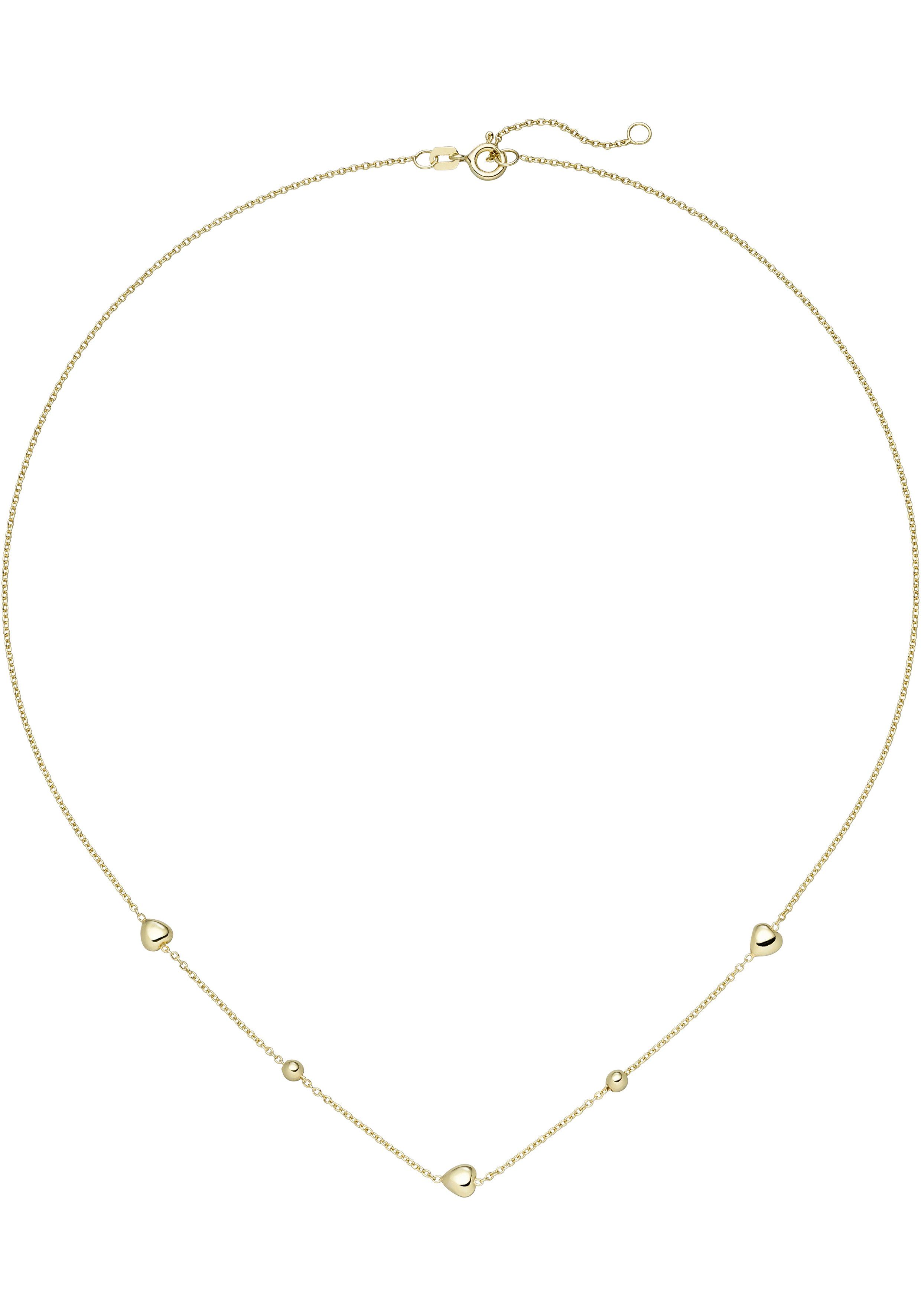 JOBO Kette mit Anhänger Herz Kugel, 925...