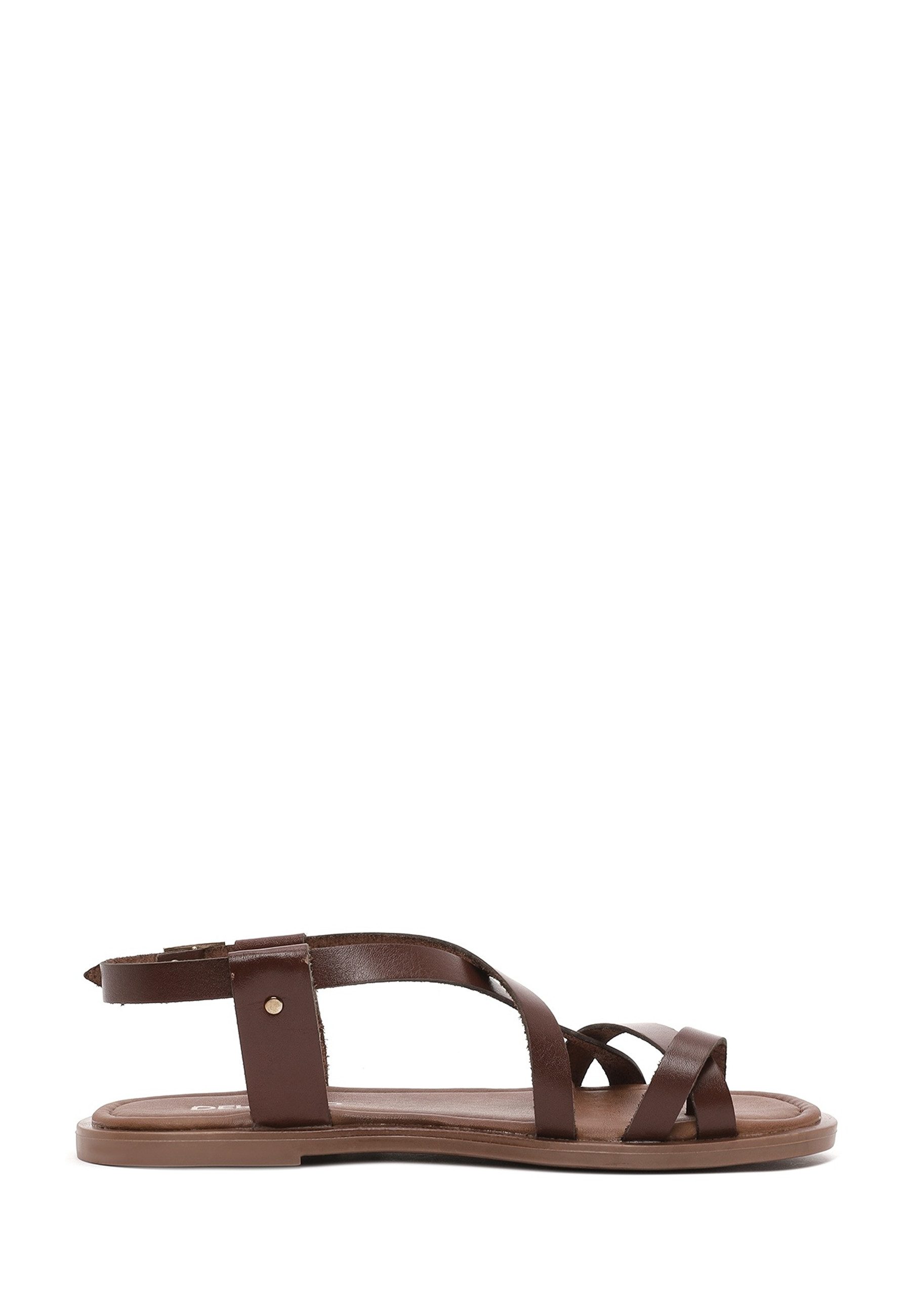 Derimod Sandalen aus Leder Sandale Echtes Leder, Lederfutter, Schnallenverschluss, Riemendesign
