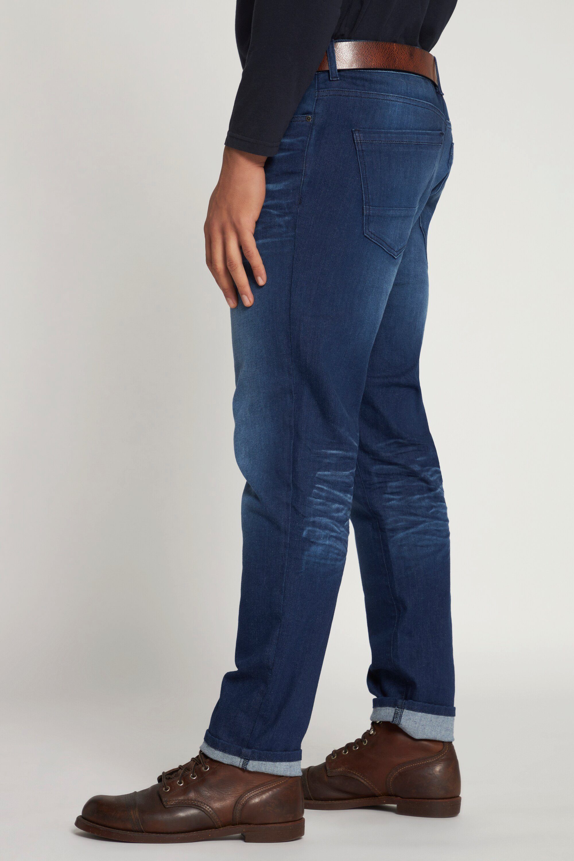 Loose 5-Pocket-Jeans Fit Look Tapered denim Vintage Denim Jeans JP1880 blue
