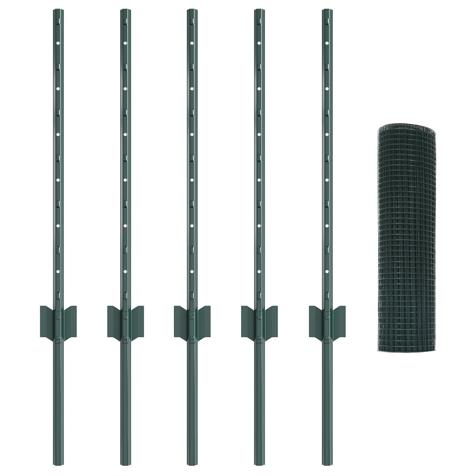 vidaXL Zaunpfosten Gartenzaunset Set aus 2 günstig online kaufen