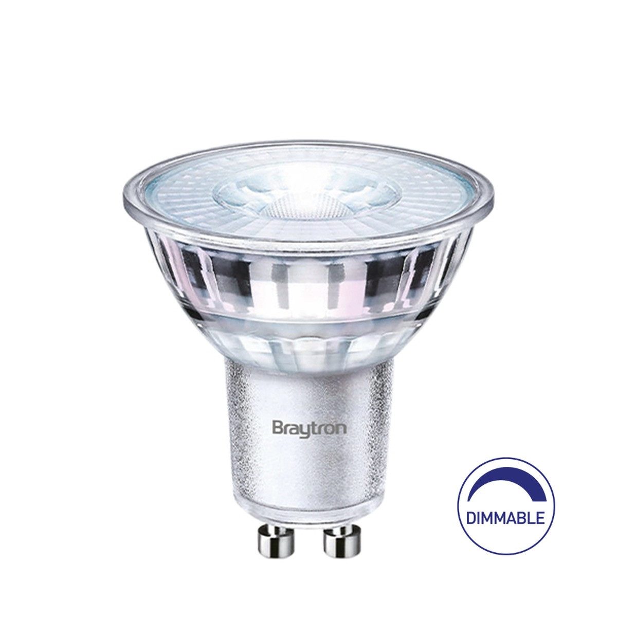 Braytron LED-Leuchtmittel GU10 LED Spot 5,5W dimmbar, 38° Abstrahlwinkel, GU10, Neutralweiß, Energieeffizient, Flimmerfrei, Langlebig, Dimmbar