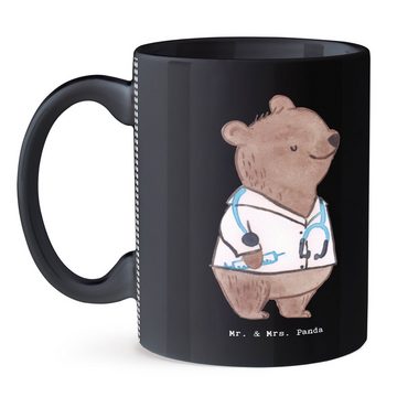 Mr. & Mrs. Panda Tasse Arzt Herz - Schwarz - Geschenk, Doktor, Tasse, Hausarzt, Geschenk Tas, Keramik, Langlebige Designs