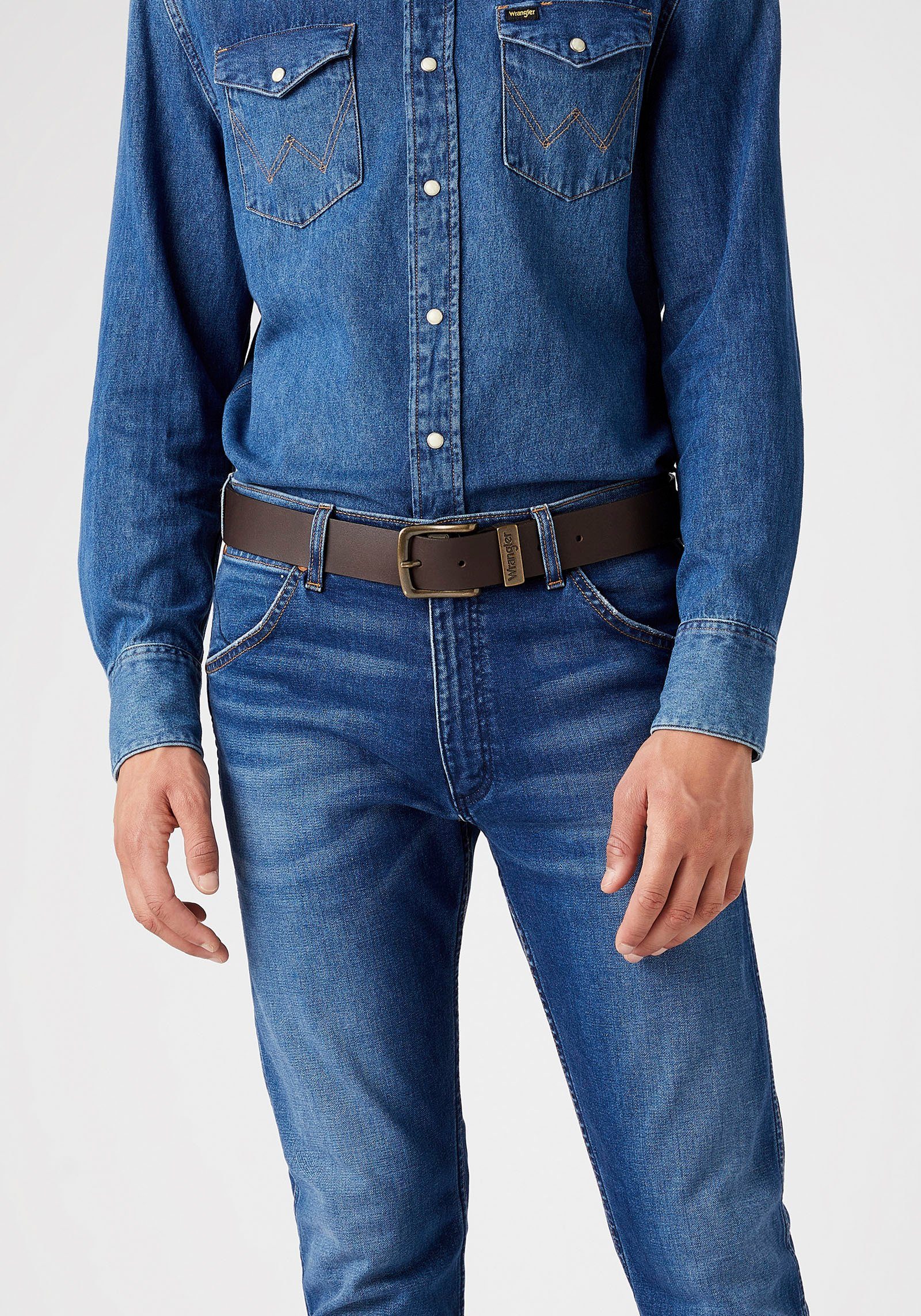 Wrangler Ledergürtel METAL LOOP günstig online kaufen