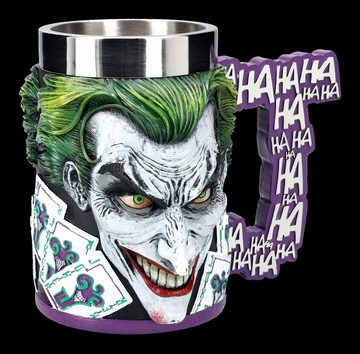 Figuren Shop GmbH Bierkrug Krug - The Joker - Batman Merchandise Dekoration 600ml Bierkrug, Kunststein (Polyresin), Edelstahl