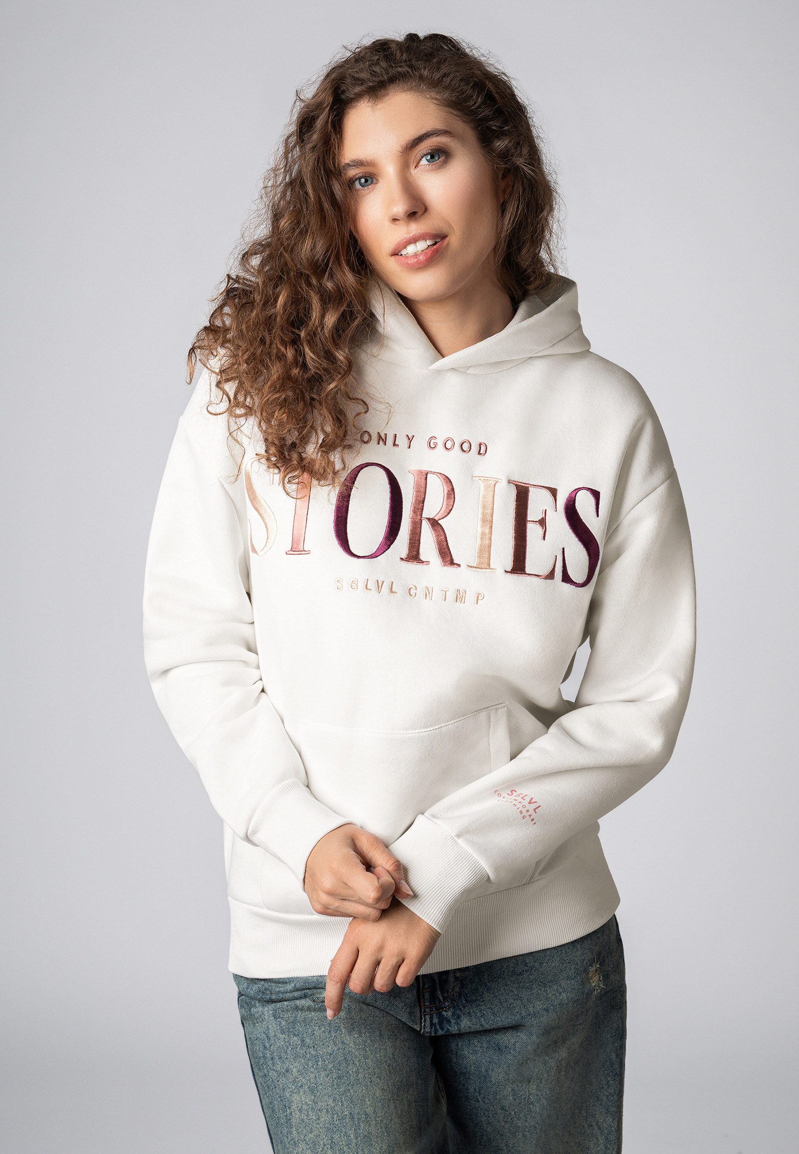 Kapuzenpullover Damen Hoodie Kapuzenpullover bestickt
