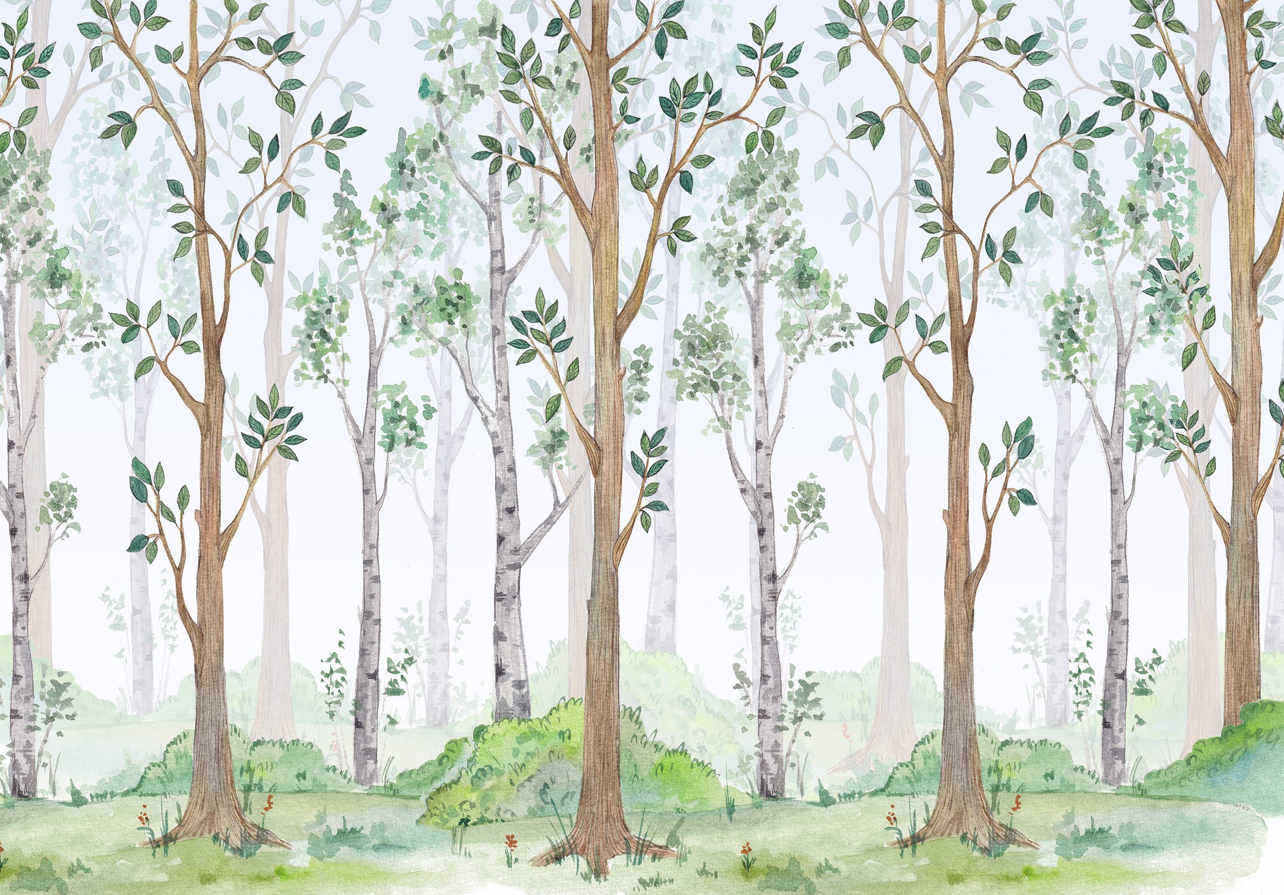 Wallarena Fototapete Kinderzimmer Wald Baum Kinder günstig online kaufen