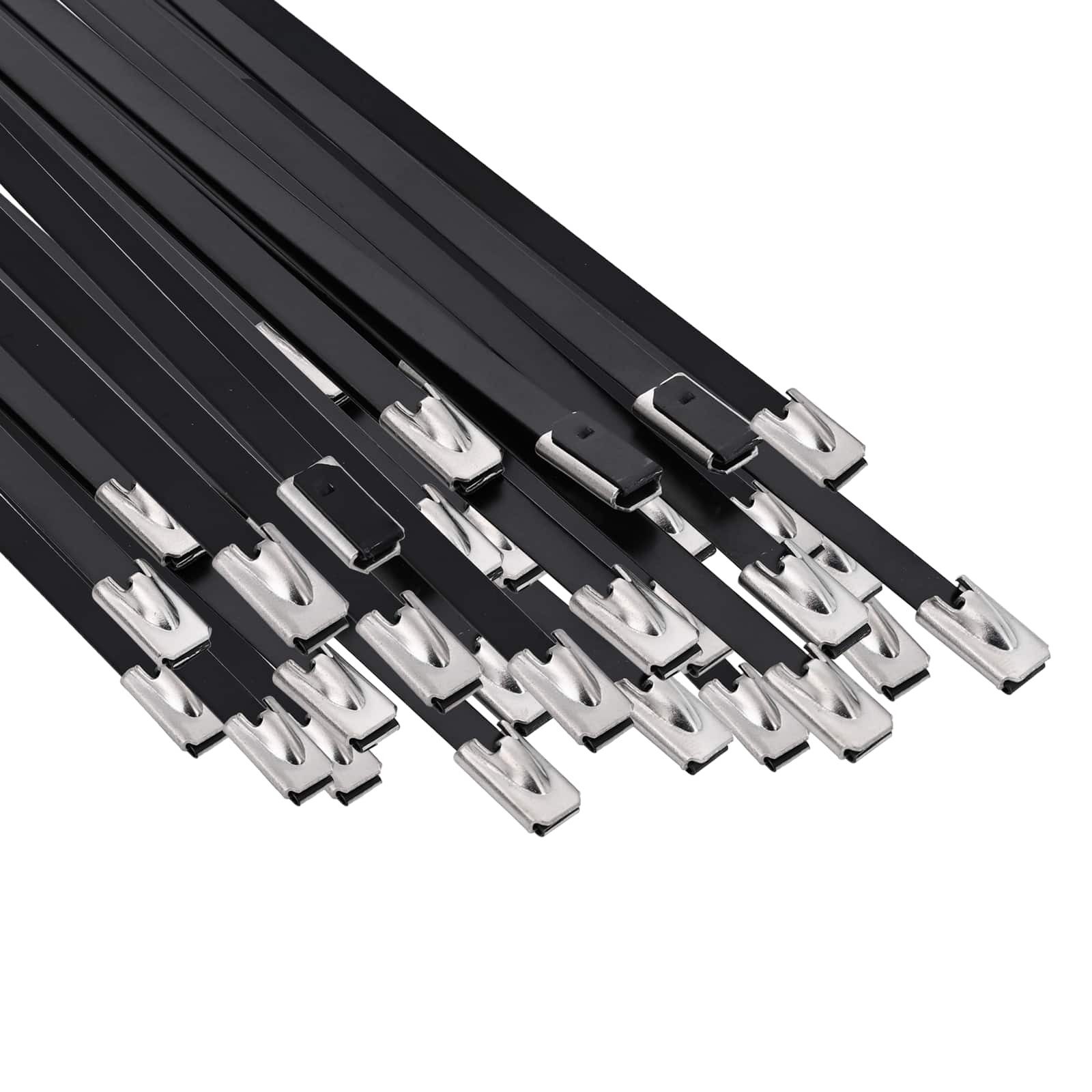 vidaXL Kabelbinder Kabelbinder 250 stk. 4,6 x 300 mm Schwarz (250-St)