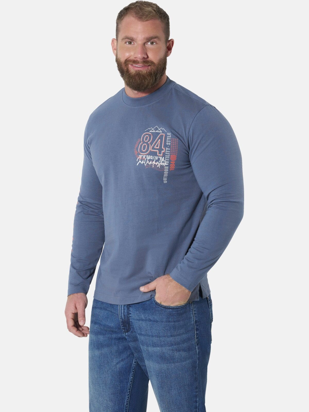 Jan Vanderstorm Langarmshirt NORGARD im Dreierpack