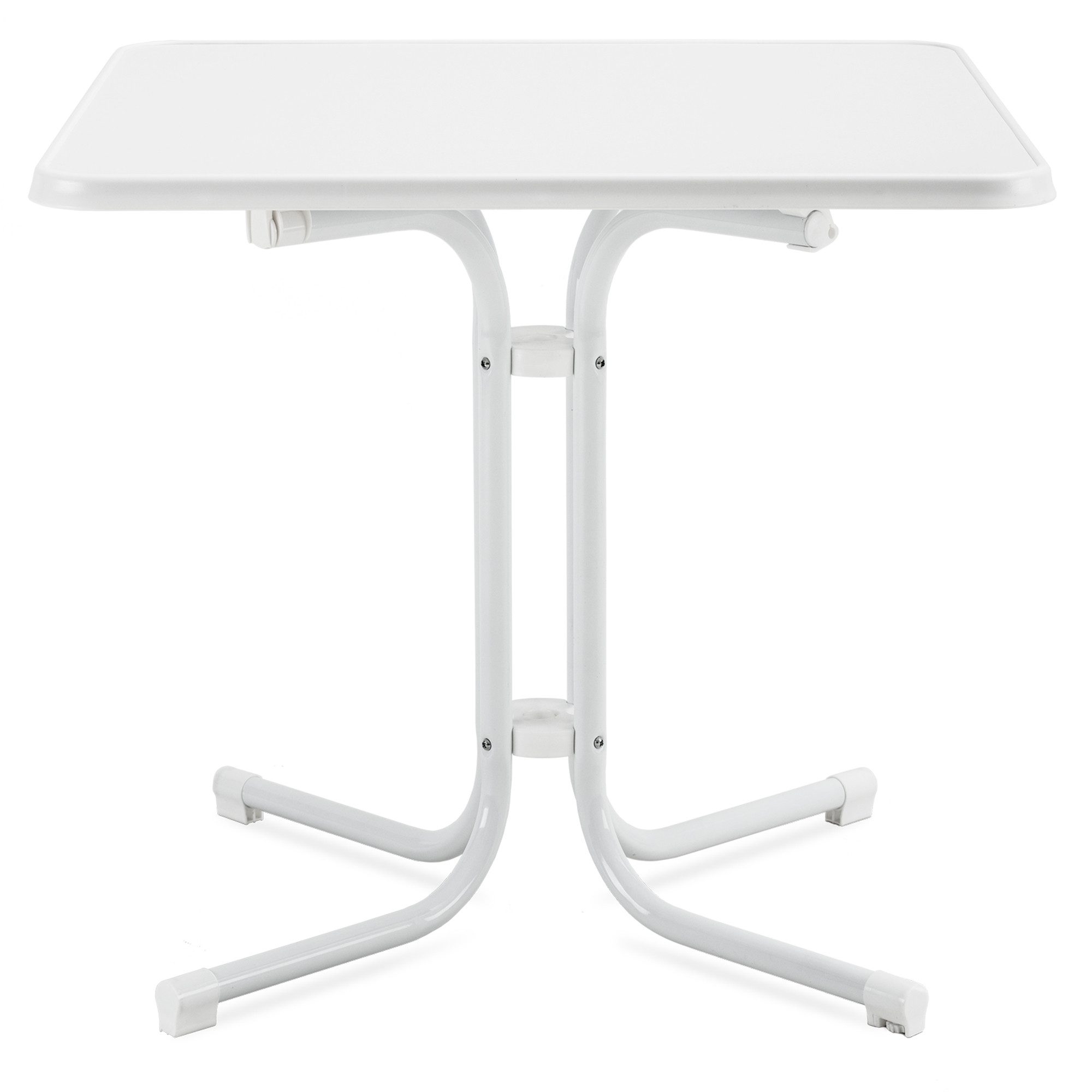 Beautissu Bistrotisch Bistrotisch Bistroni WP 60x60xH70cm Weiß, Campingtisch Partytisch Esstisch Gastro Bistroni