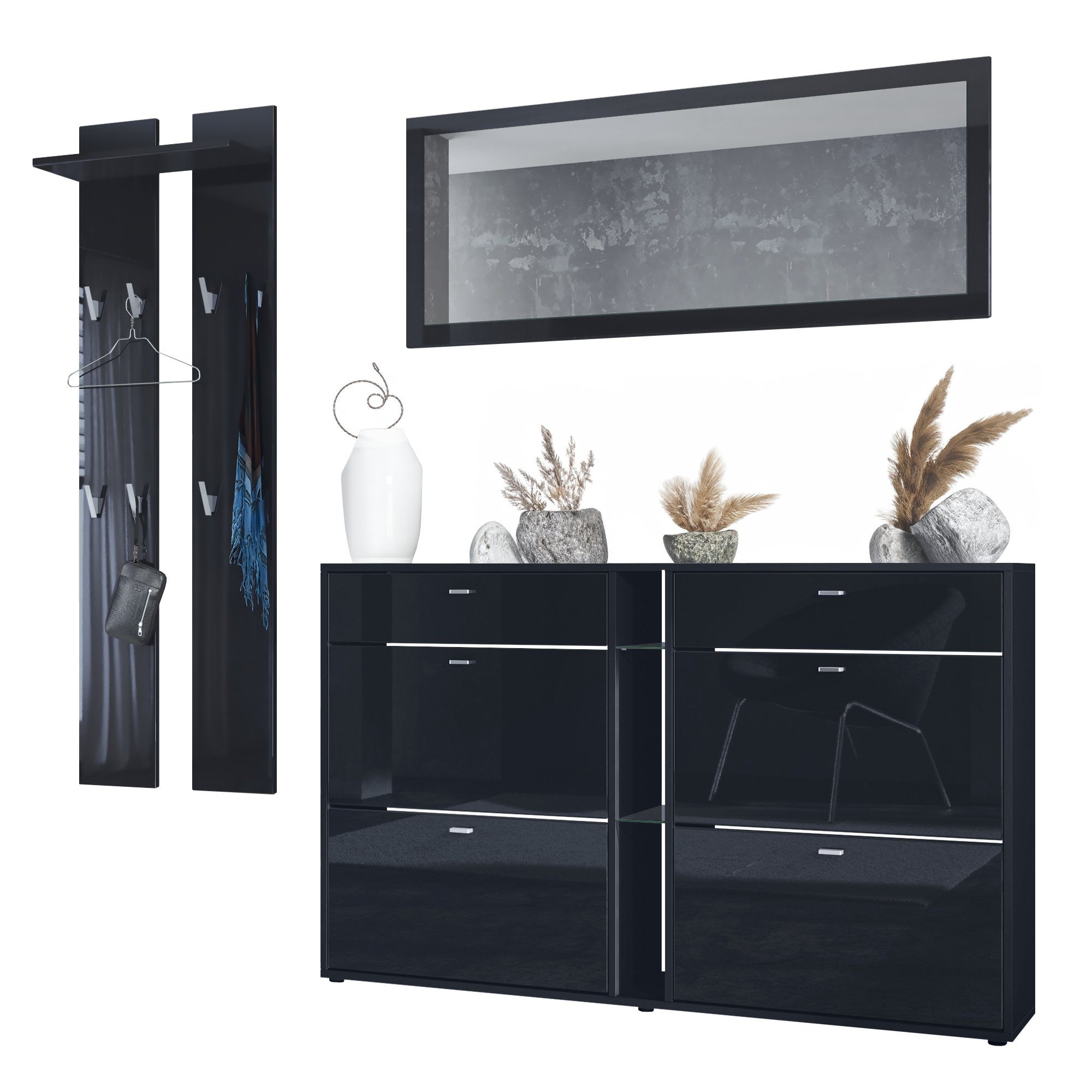 Vladon Garderoben-Set Orlando, (Garderoben-Set, mit Schuhschrank, günstig online kaufen