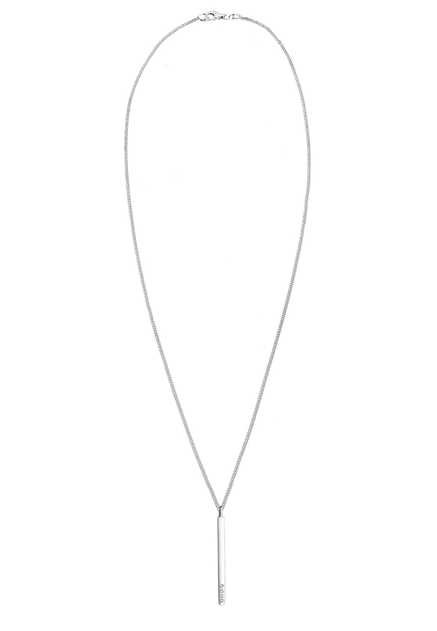 Elli Kette mit Anhänger Y-Kette Weiß 925 Sterling Silber, mit Kristallen von Swarovski®