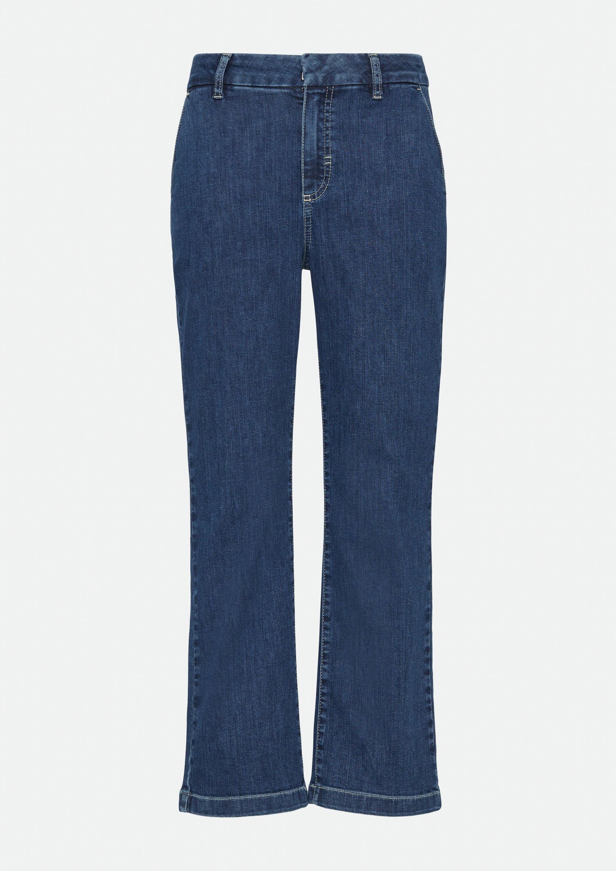 comma Bootcut-Jeans Jeans-Hose Elastische Jeans mit Flared Leg