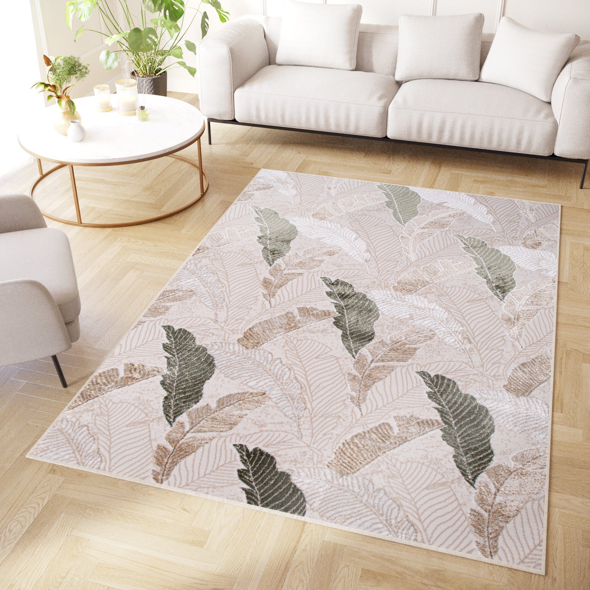 Tapiso Designteppich CRYSTAL, rechteckig, Höhe: 8 mm, Kurzflor mit Schimmereffekt, Wohnzimmer Schlafzimmer Esszimmer