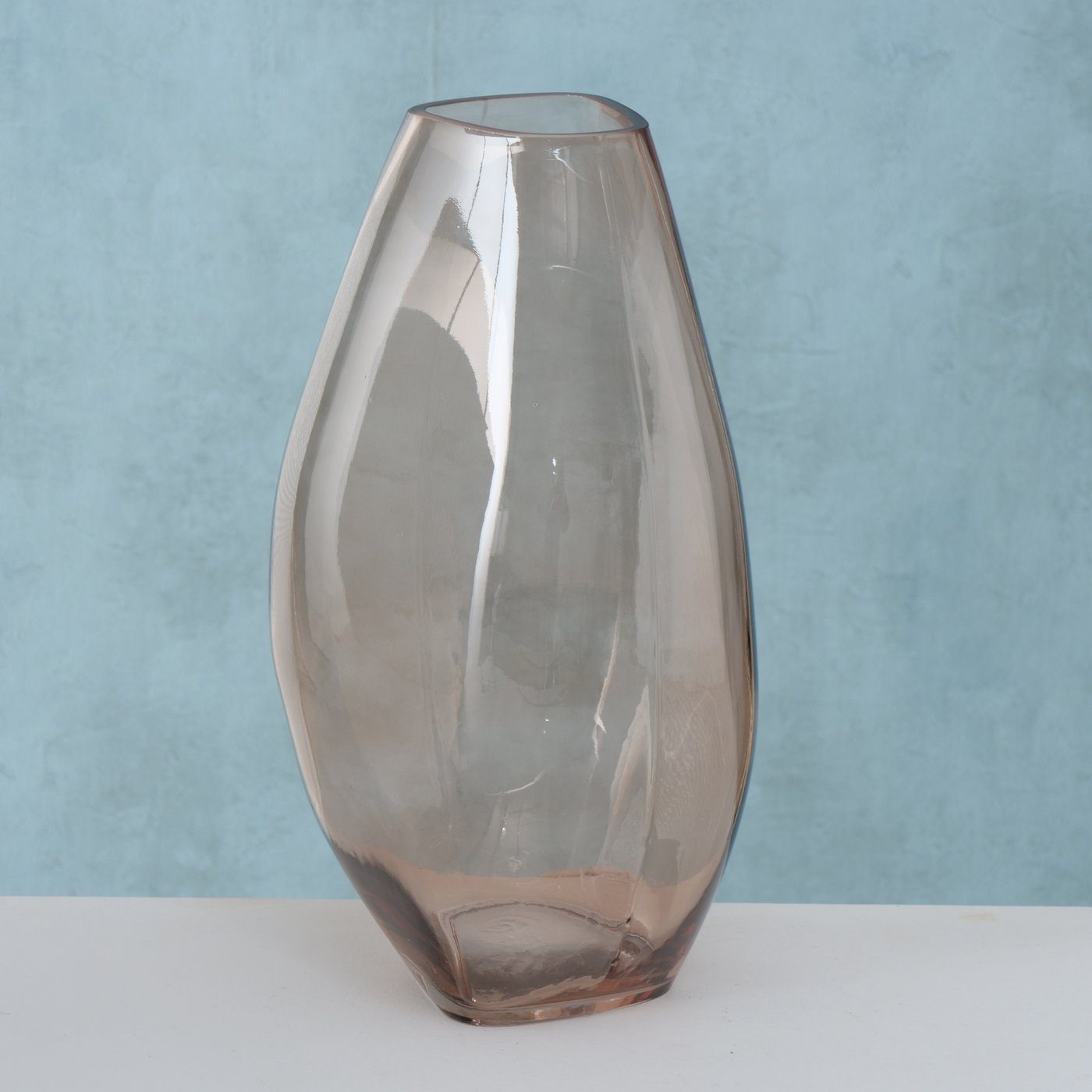 Glas "Adyan" braun, Blumenvase Dekovase in aus Vase BOLTZE