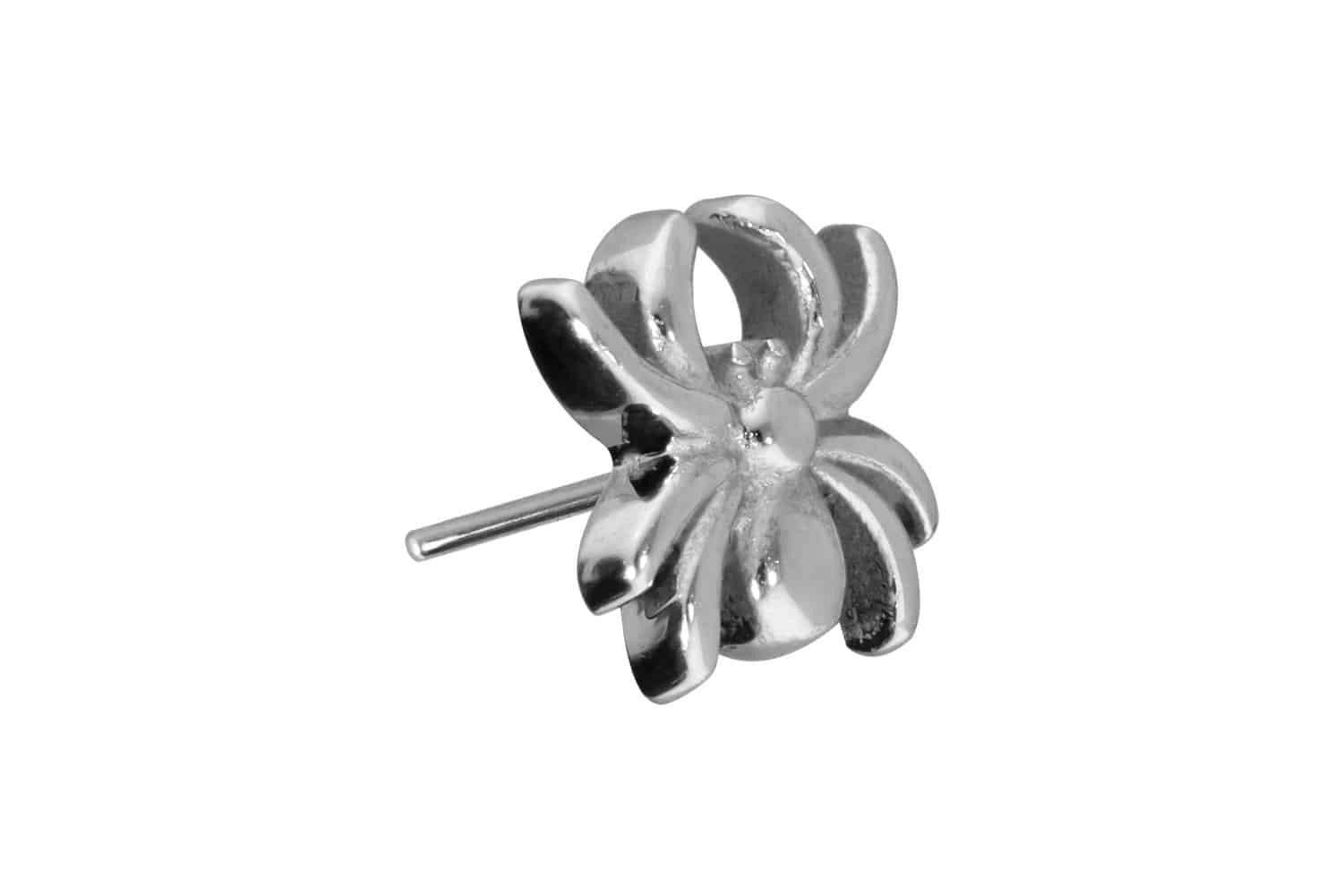 PIERCINGLINE Piercing-Set Titan Aufsatz mit Push Pin SPINNE (Push Pins ...
