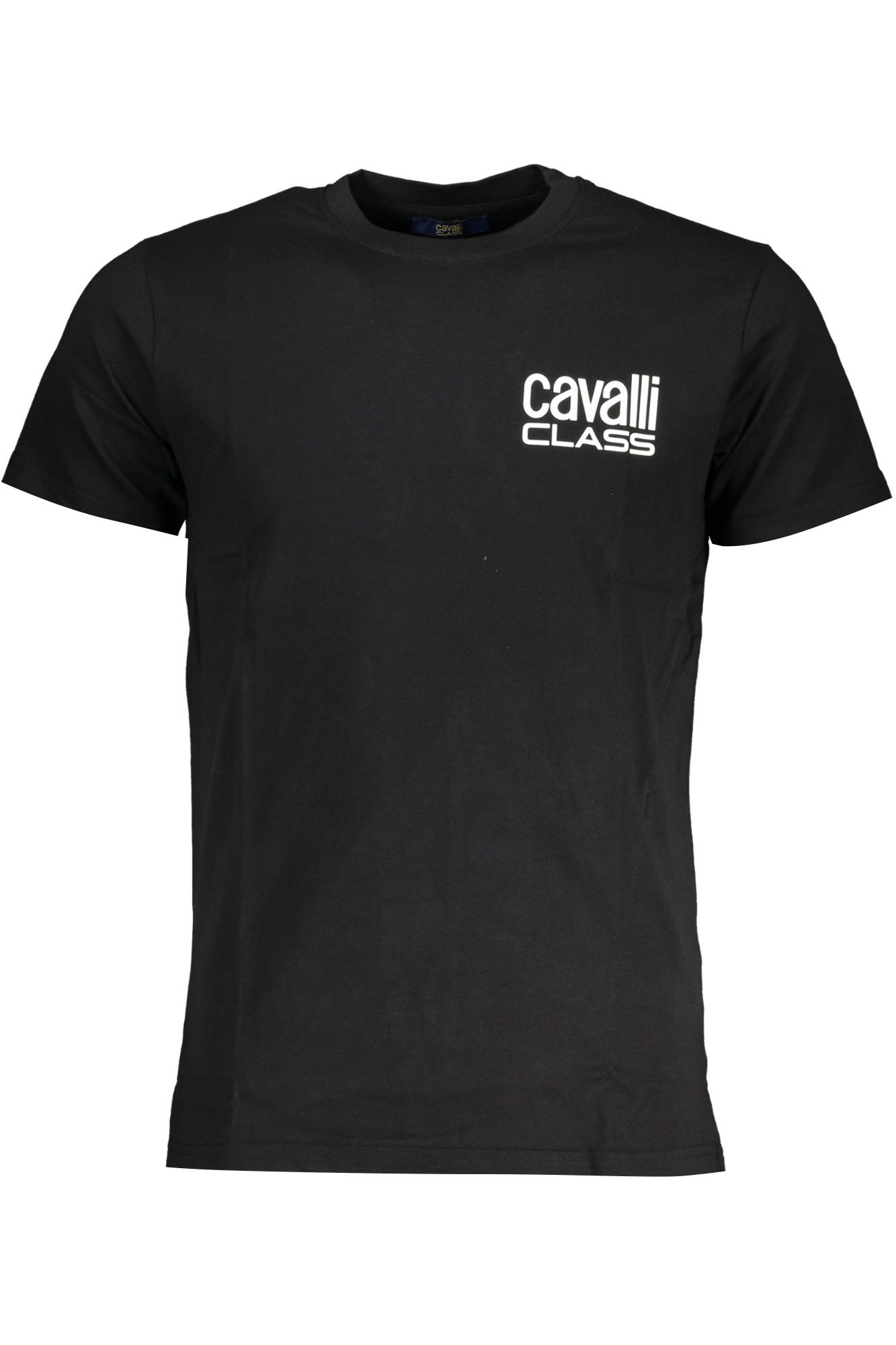 Cavalli Class T-Shirt Elegantes Herren Kurzarm-T-Shirt Schwarz mit