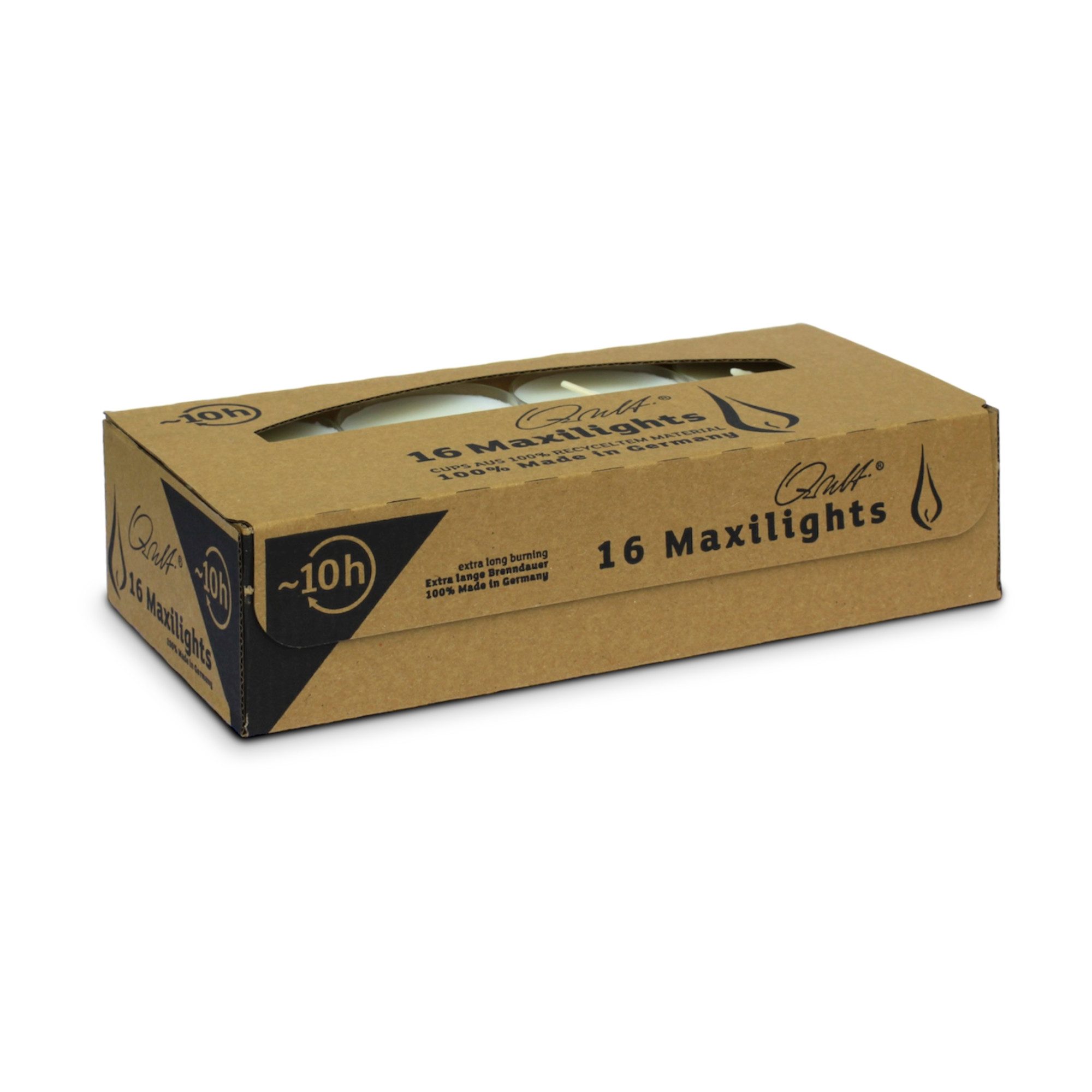Qult Teelicht Maxilights (1-tlg), Maxilight Teelichter in Kunststoffhülle