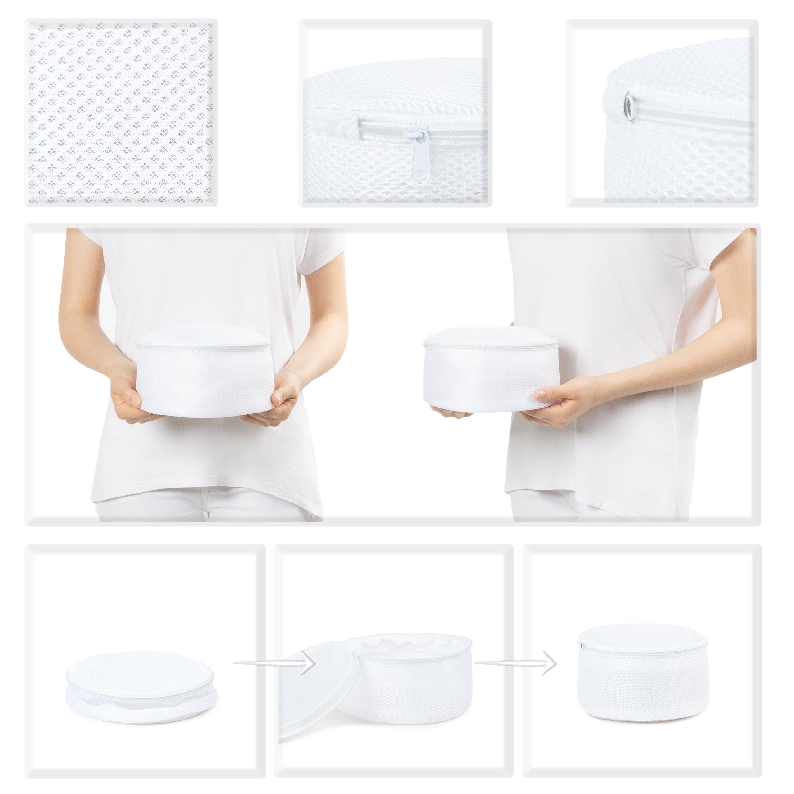 die 3er Wäschesäcke, Set,(3-St) Home Waschmaschine/Trockner, Ocean Weiß, Wäschenetz textile Wäschenetz für