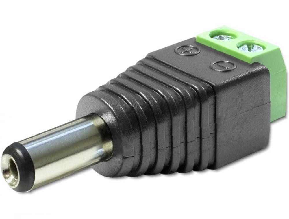 DC-Stecker / Hohlstecker 5,5x2,5mm - Schraubmontage Audio-Adapter