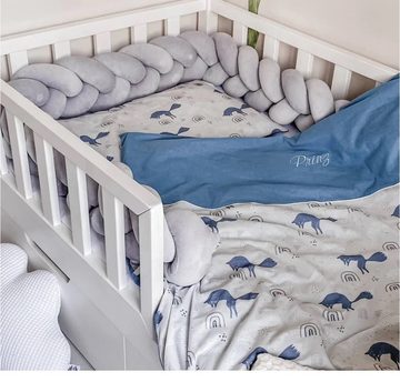 Babyboom Bettnestchen Handmade Bettschlange – 140 cm VELOURS (mehrere Farben zur Auswahl)