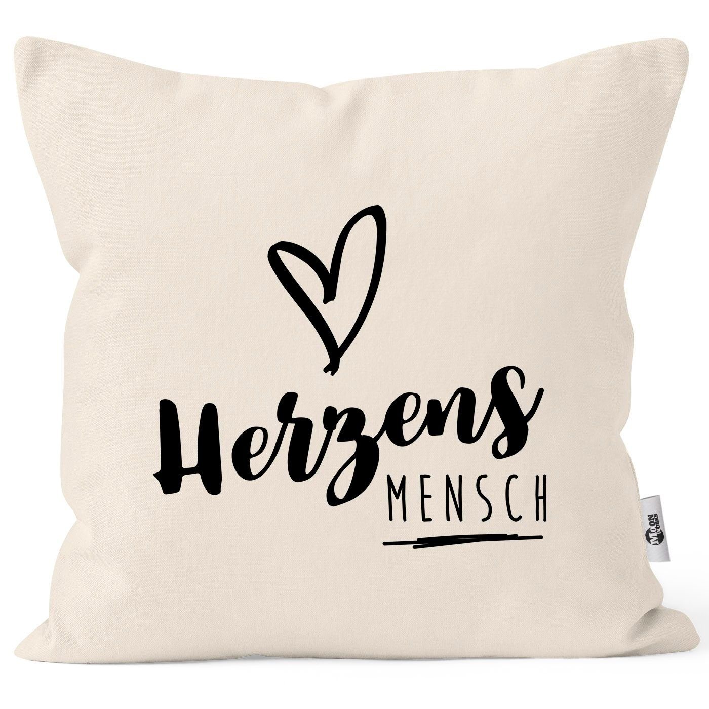 MoonWorks Dekokissen Kissenbezug Herzensmesch Herz Kissenhülle Geschenk Weihnachten Liebe