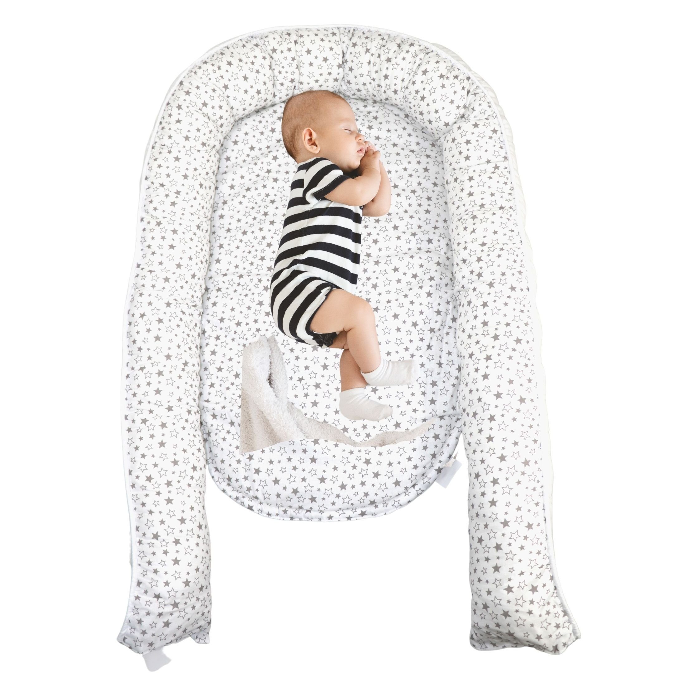 Babymajawelt Kuschelnest Babynest Märchenwelt Mitwachsend, Babynestchen, Multifunktionale Bettverkleinerung, beidseitig Verwendbar, Mitwachsend