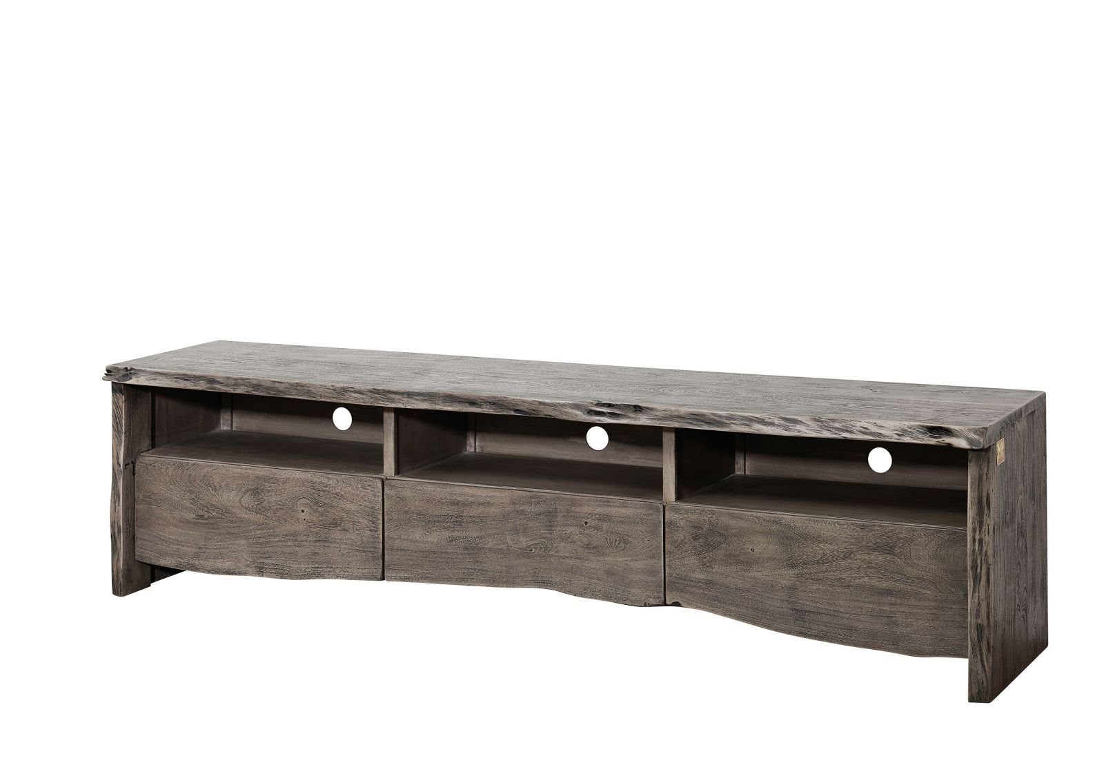 Massivmoebel24 TV-Board (TV-Board Akazie 191x45x50 grau günstig online kaufen