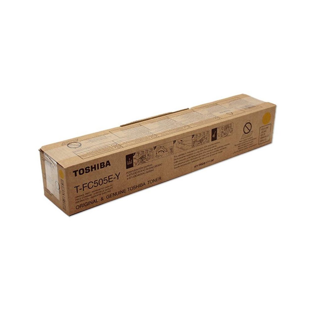 Toshiba Tonerkartusche Toshiba Toner T-FC505E Gelb für e-STUDIO Drucker., (Toner, Original Toshiba Toner, Farbe: Gelb, Reichweite: 24.000 Seiten), Original Toshiba Toner in Gelb