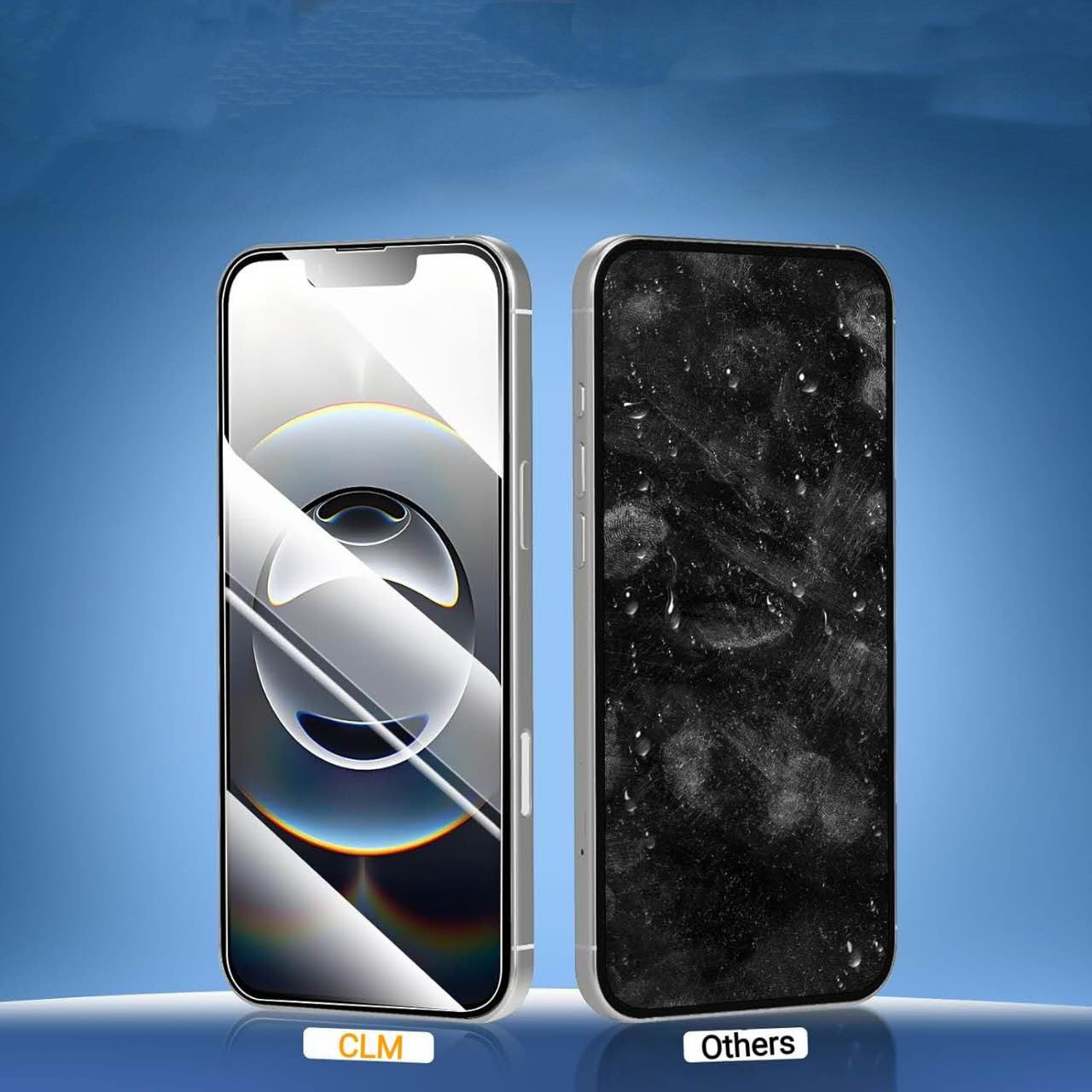 CLM-Tech Displayschutzglas 3X für iPhone 17 Pro / iPhone 18 Pro 6,3 Zoll, Panzerglas Folie - Anti-Fingerabdruck und kratzfest -, 3 Stück, Gehärtetes 9H Glas – Bild 5 von 5