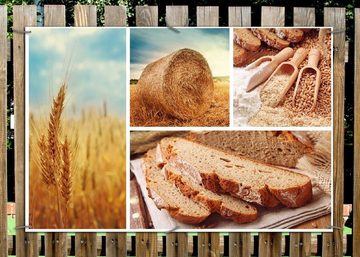 Wallario Sichtschutzzaunmatten Weizen und Mehl Vom Korn zum Brot