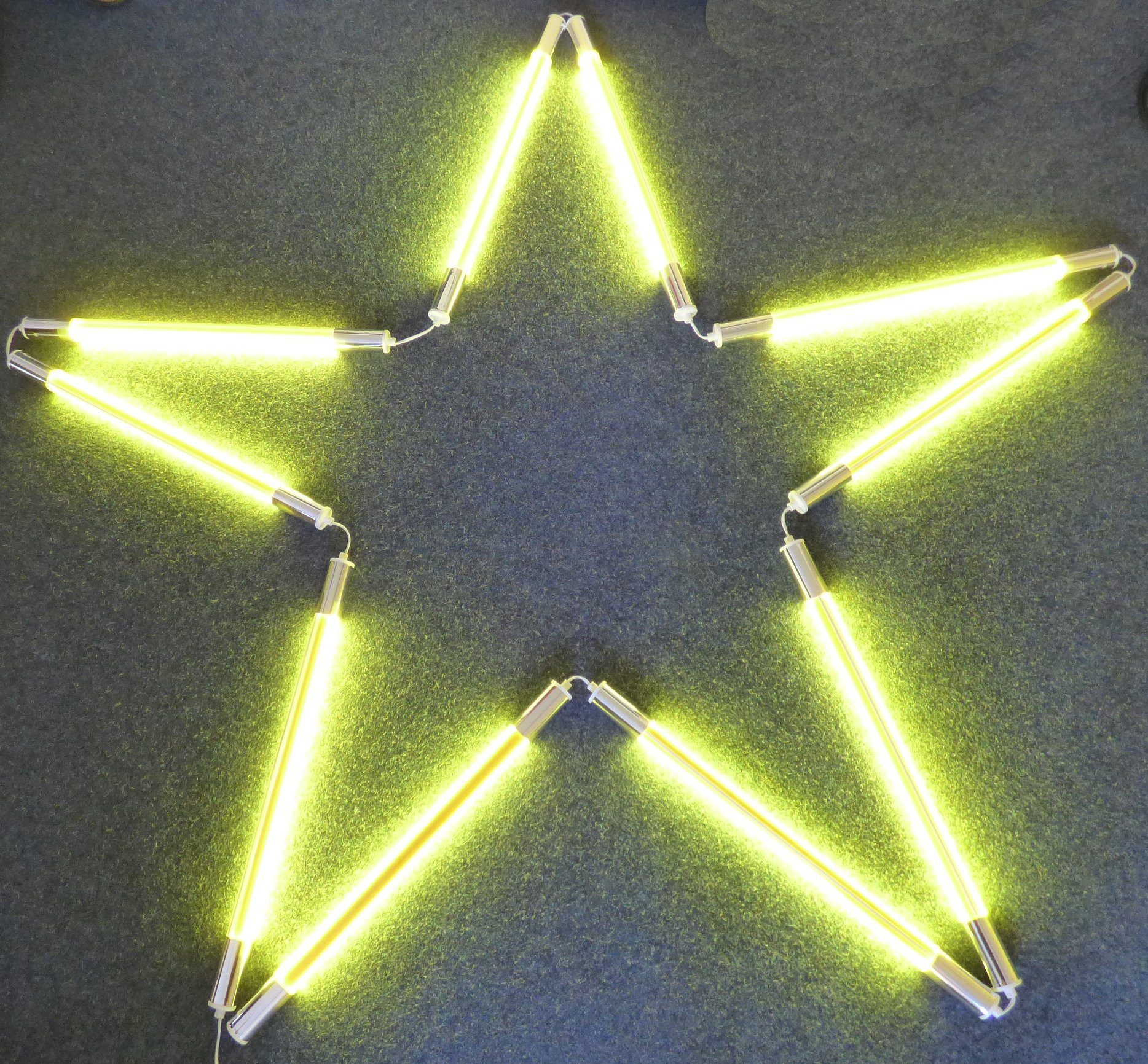 XENON LED Wandleuchte 9584 LED ART Light Stern 10 x LED Leuchte 65 cm LED Stäbe gelb, Xenon / Gelb