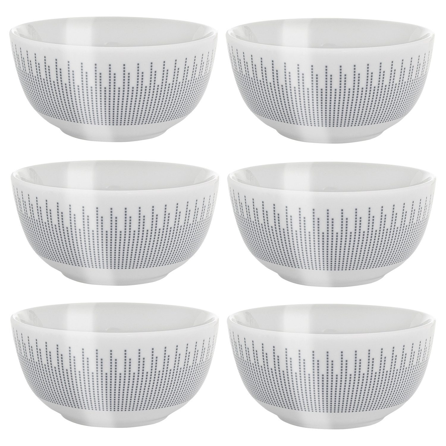 Schale Müslischale NOEMI, 6er Set, Weiß, Ø 14 cm