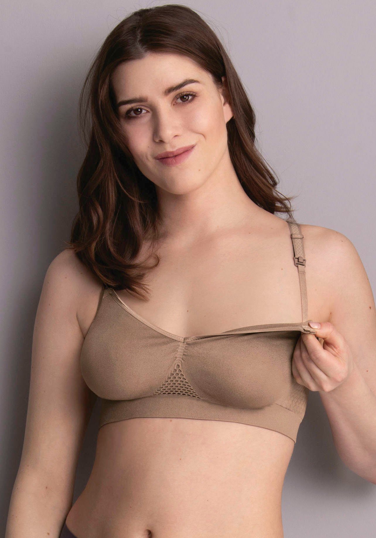 herausnehmbare aus rose Seamless doppellagig dusty Anita Still-BH Microfaser Cups, Maternity