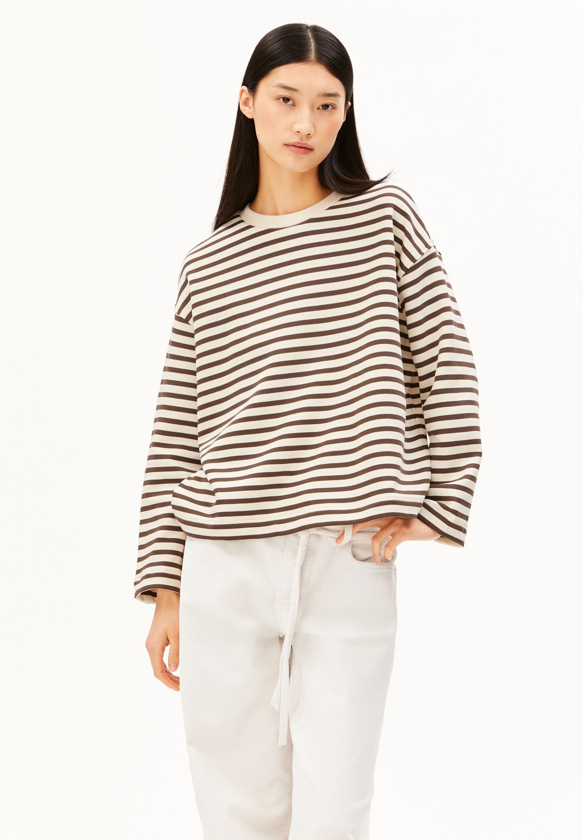 Armedangels Sweatshirt FRANKAA MAARLEN STRIPE Oversized Fit