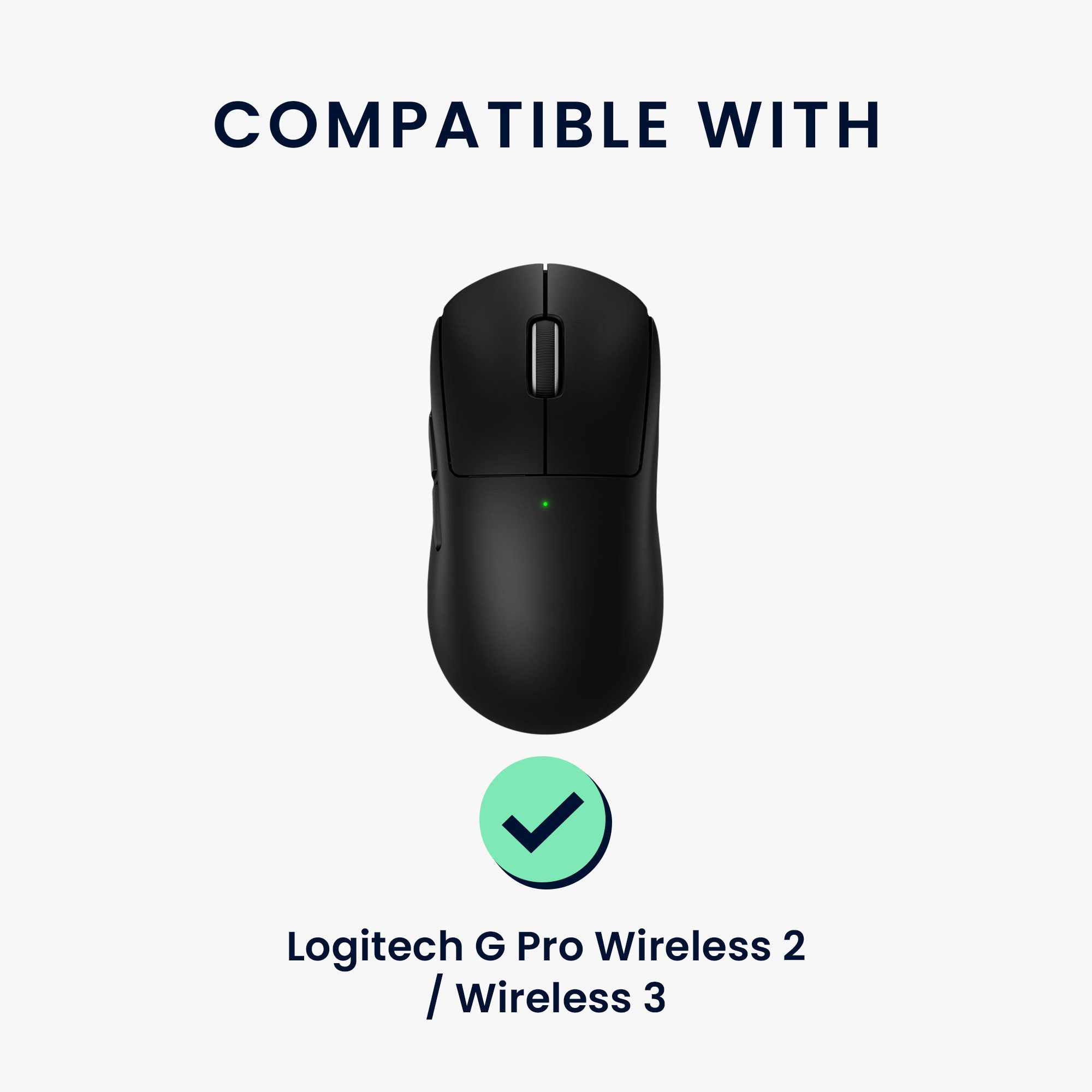 kwmobile Mausfüße Gaming Maus Grip Tape für Logitech G Pro Wireless 2 / Wireless 3 (1-St), Maus Rutschfestes Griffband für PC Maus Schwarz
