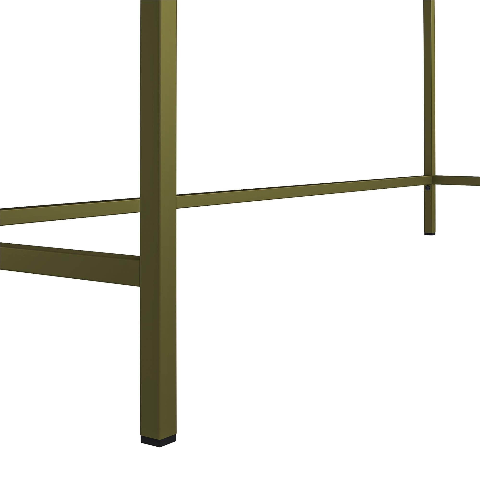 olivegrün/walnuss loft24 Bradford, Holzoptik, in Schreibtisch olivegrün | Tischplatte | Metallgestell, cm Breite walnuss 153