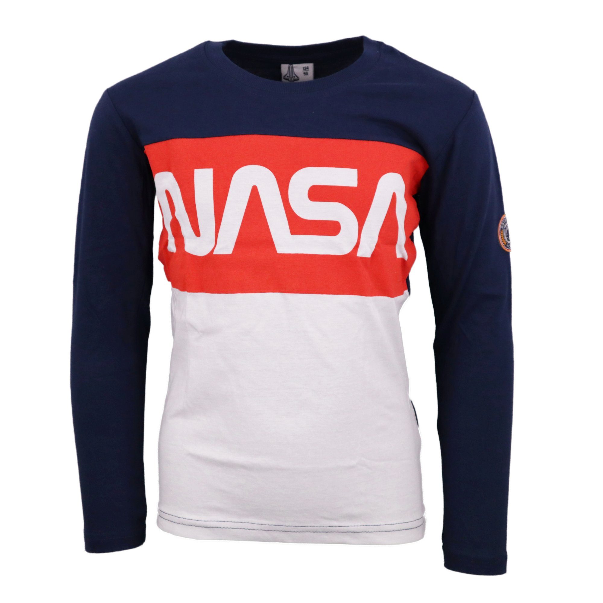 NASA Langarmshirt NASA Space Center Kinder Jugend langarm Shirt Gr. 134 bis 164