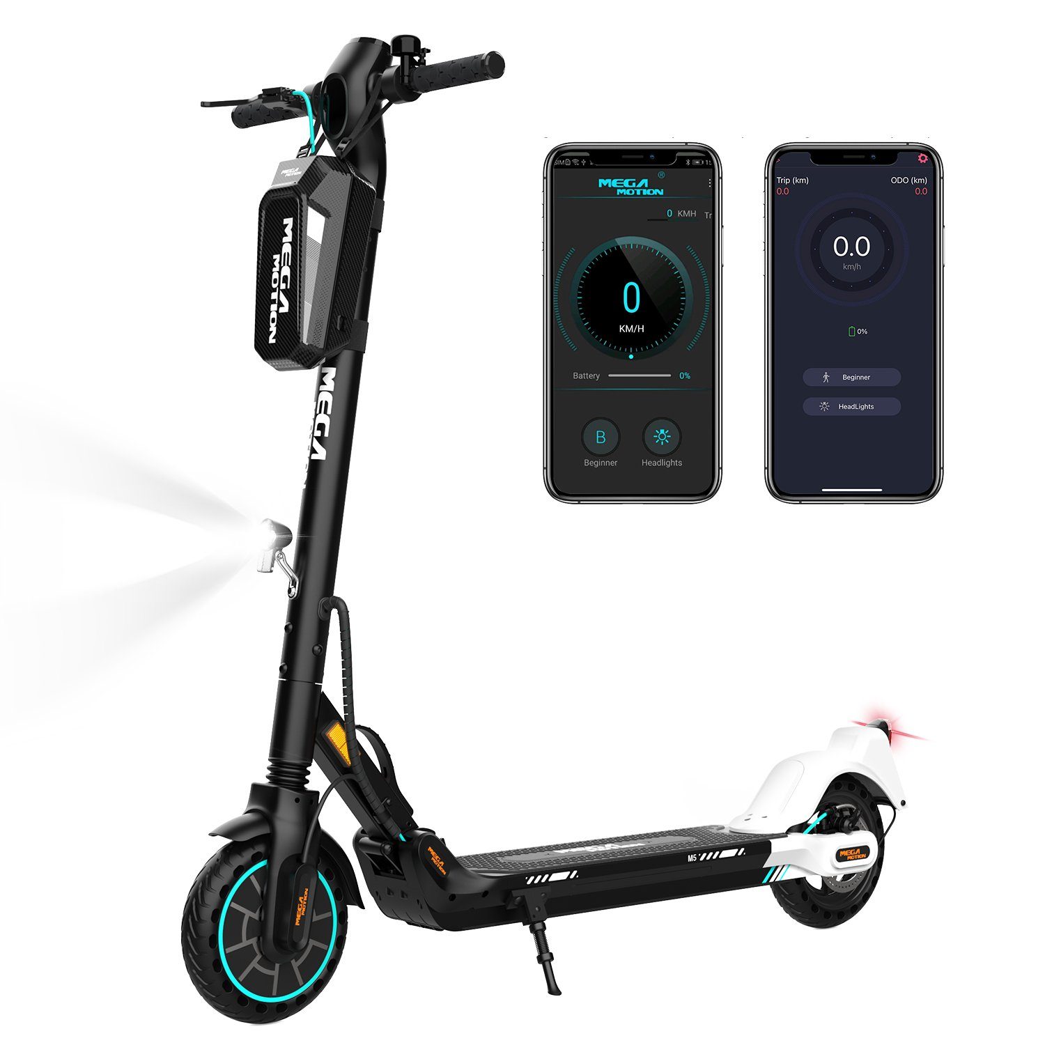 HITWAY E-Scooter 8.5zoll M5 350W E-roller mit Straßenzulassung ABE Faltbar 12-19km/h, 350,00 W, 19,00 km/h, Tasche und APP-Funktion