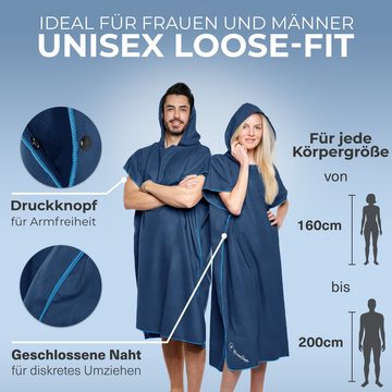 NirvanaShape Handtücher Handtuch-Poncho, Umziehhilfe & Handtuch zugleich Surf-Poncho, Quick-dry Funktion, Ideal auf Reisen zum Surfen, Strand