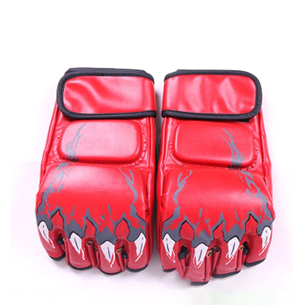 Sport Kampfsportausrüstung Leway MMA-Handschuhe MMA Handschuhe Half Finger MMA Boxhandschuhe mit verstellbarer Handschlaufe UFC 