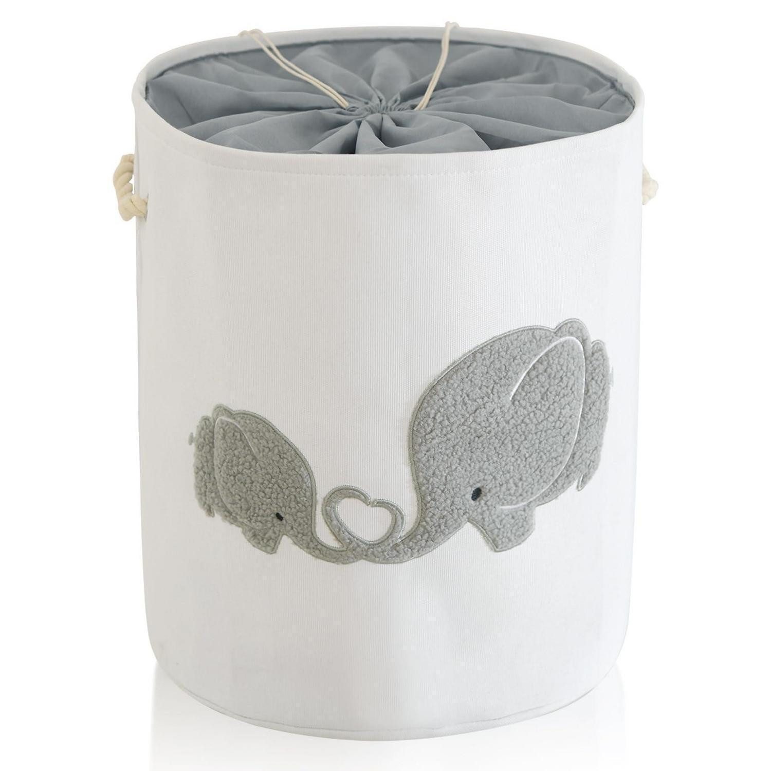 LuxusKollektion Wäschekorb Baby Wäschekorb Grau 58L Elephant