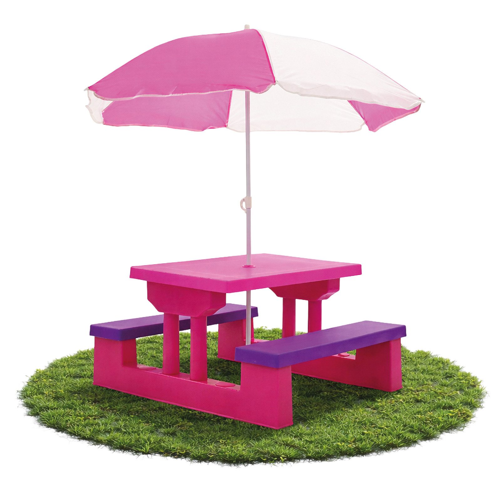 Bituxx Kindersitzgruppe Kindersitzgruppe mit Sonnenschirm Pink, (MS-18830)