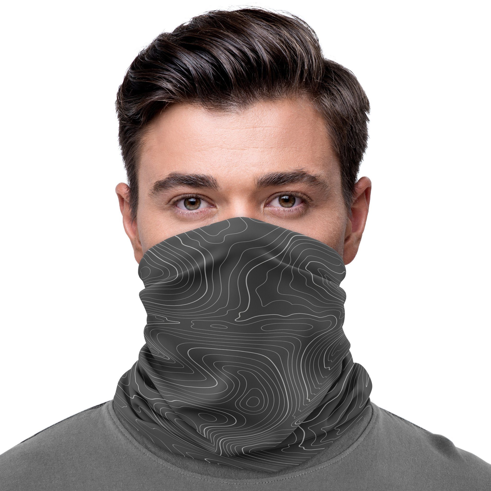 Maskworld Verkleidungsmaske Schlauchschal Topographic, Elastisches Halstuch günstig online kaufen