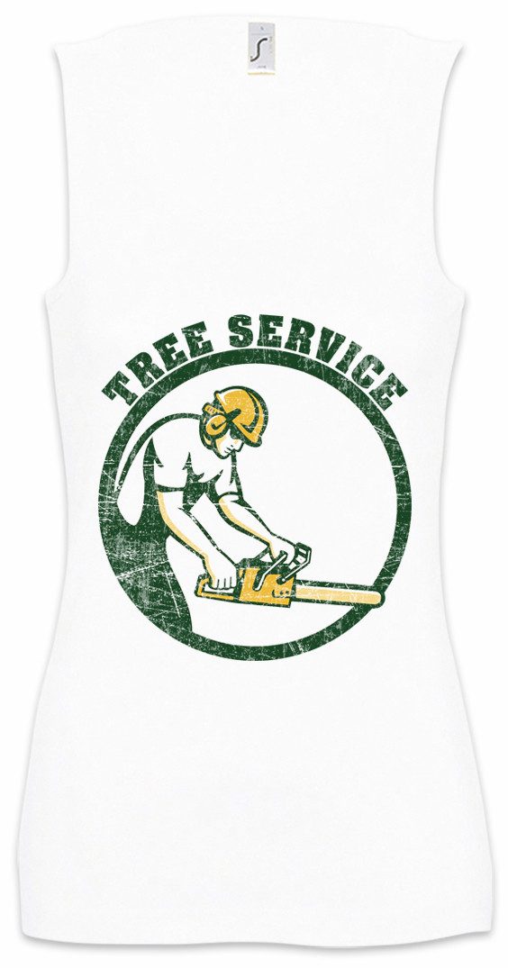 Tanktop Tree Service V Ärmelloses Damen T-Shirt Holzfäller Axt Waldarbeiter