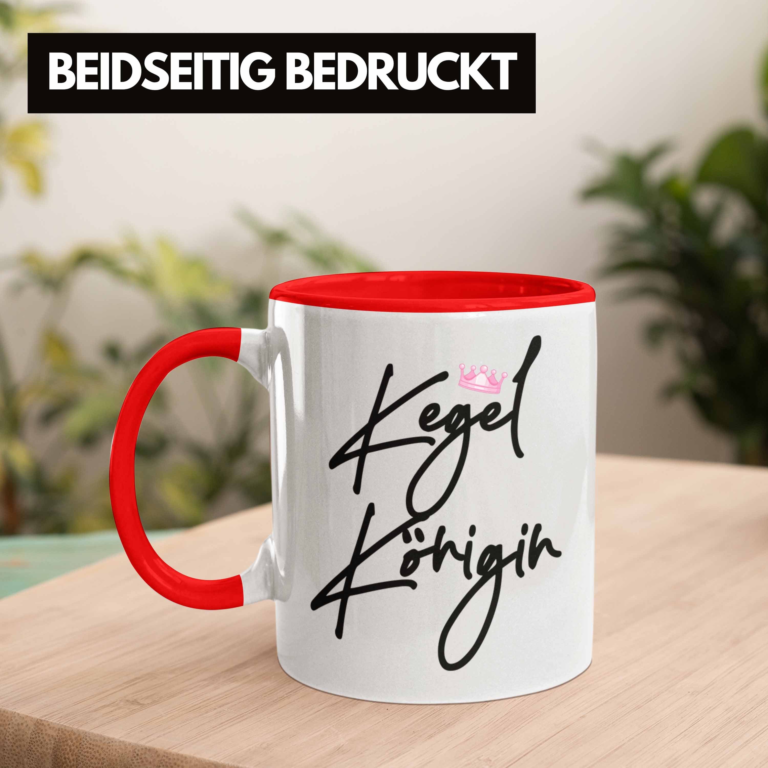 Tasse Königin Tasse Trendation Kegelklub Frauen Geschenk Kegel Rot